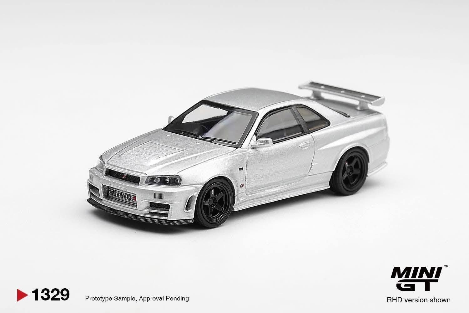 Mini GT MGT01329:Nissan NISMO R34 GT-R Z-Tune Silver